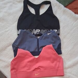 Nike Women's Sports Bras - Black, Blue, and Pink